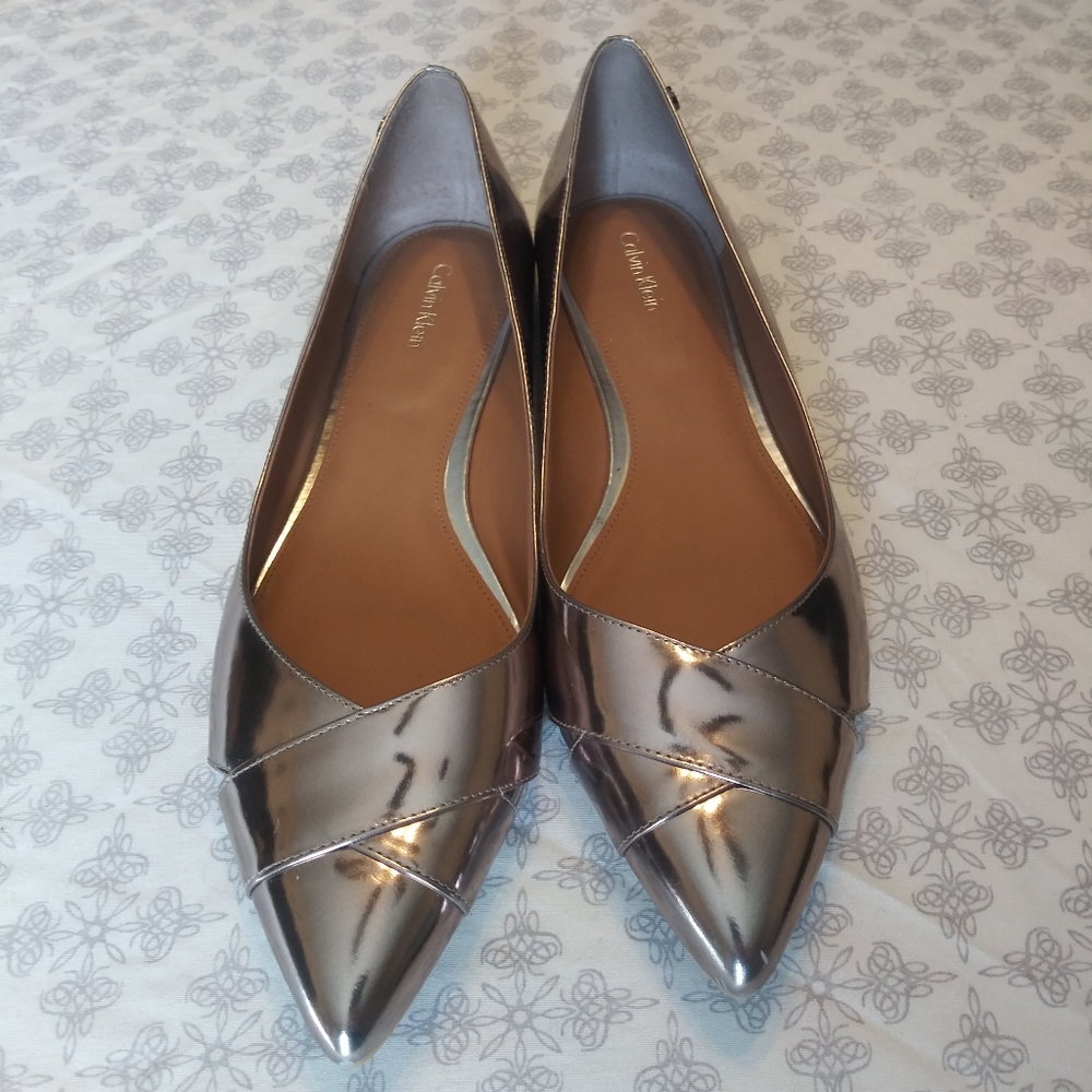 Calvin Klein rose gold flats size 11